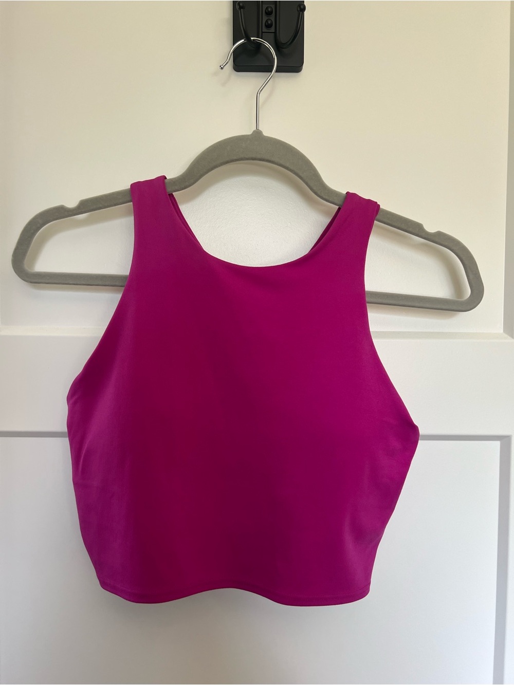 Athleta High-Neck Crop Tank Top - Fuchsia